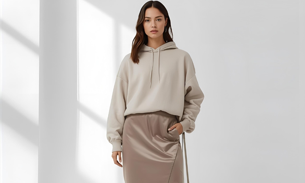 Satenska suknja uz duksericu